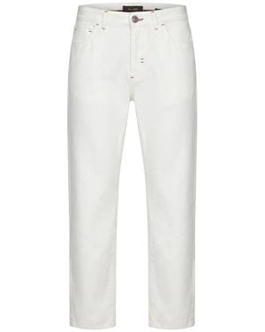 Moorer Straight Jeans - Blanc