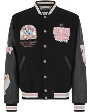 Philipp Plein Bomber Jackets - Negro