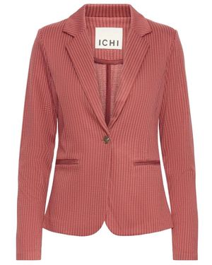 Ichi Jassen ,Rood ,Leer Ihkate Blazer - Roze