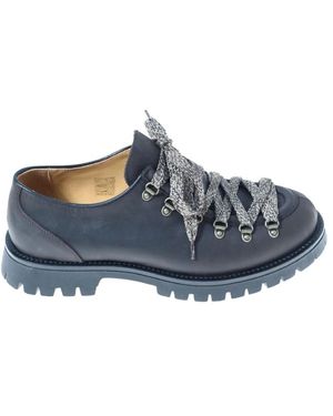 Maze Laced Shoes - Blue