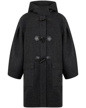 Ganni Single-Breasted Coats - Nero