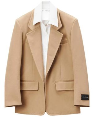 Alexander Wang Jassen Met Logopatch - Naturel