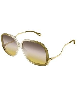 Chloé Wellenförmige Sonnenbrille Im Quadrat-Design - Mettallic