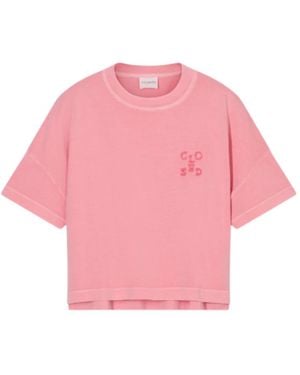 Closed Tops ,Rood ,Katoen Relaxed T-Shirt - Roze
