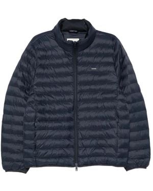 Calvin Klein Gewatteerd Jack Met Logopatch - Blauw