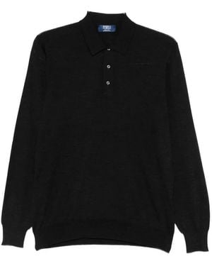 Fedeli V-Neck Knitwear - Black