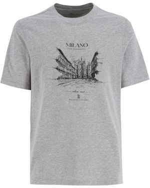 Brunello Cucinelli T-Shirts - Grey