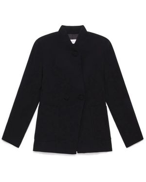 Maliparmi Jassen ,Zwart ,Leer Pure Cady Blazer - Blauw