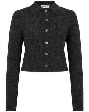 Our Legacy Truien & Vesten ,Grijs ,Wol Mazzy Polo - Zwart