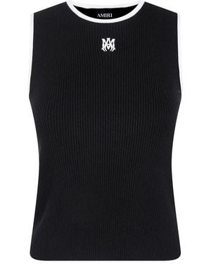 Amiri Sleeveless Tops - Negro