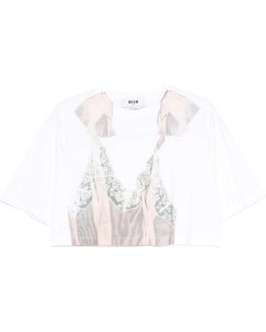 MSGM T-Shirts - Blanc