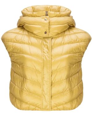 Herno Jassen ,Geel ,Down Vest Jacket - Metallic
