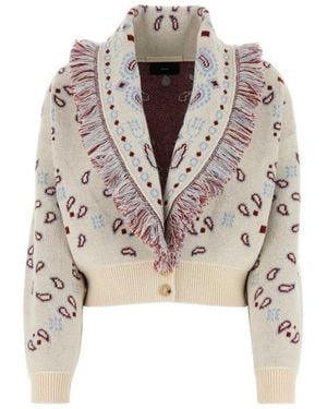 Alanui Bandana Cashmere Cardi Bomber - Natur