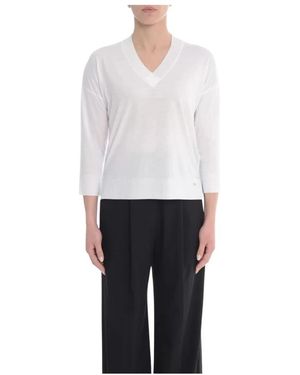 Herno V-Neck Knitwear - Bianco
