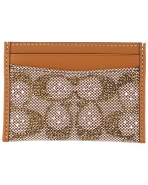 COACH Crystal Signature Essential Card Holder - Bruin