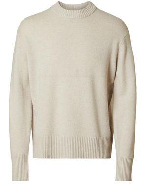 SELECTED Round-Neck Knitwear - Neutro
