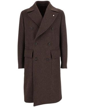 Lubiam Double-Breasted Coats - Marrón