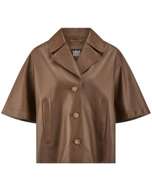 Riani Leather Jackets - Marrone