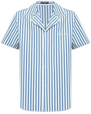 Balmain Short Sleeve Shirts - Blue