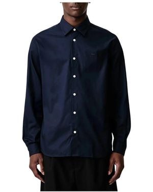Lacoste Overhemden ,Blauw ,Katoen Oxford Shirt