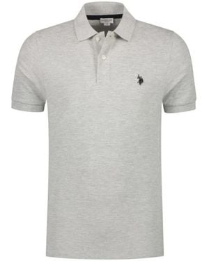 U.S. POLO ASSN. King Logo Cuore T-Shirt Met Korte Mouwen - Grijs