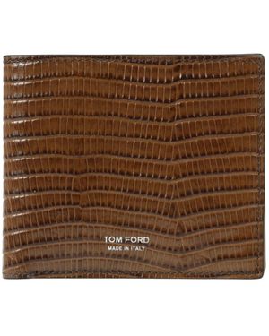 Tom Ford T Line Classic Bifold Portemonnee - Bruin
