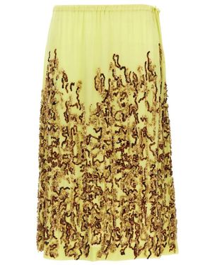 Dries Van Noten Midi Skirts - Metallic