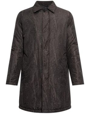 Etro Single-Breasted Coats - Negro