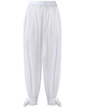 ANDAMANE Wide Trousers - Blanc