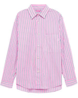AMISH Gestreiftes Freizeithemd - Lila