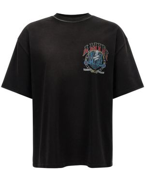 Amiri Crystal Hollywood Oversized Tee - Zwart