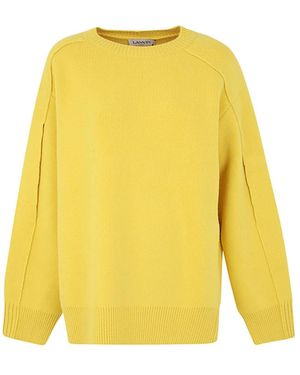 Lanvin Sonnenblume cocoon cape jumper - Gelb