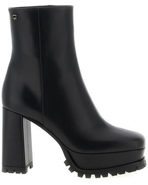 Gianvito Rossi Harlem Enkellaarsjes - Zwart