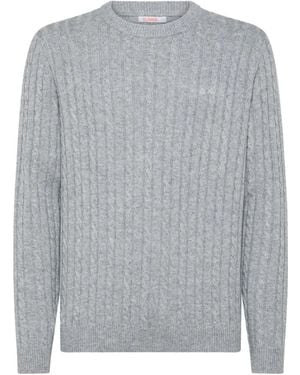 Sun 68 Round-Neck Knitwear - Grey