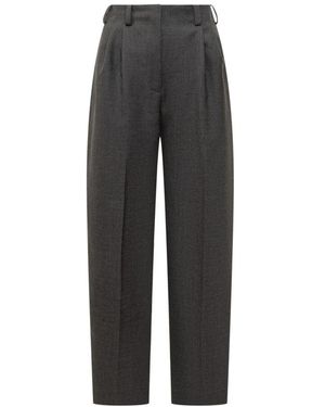 Givenchy Bundfaltenhose Aus Wolle - Grau