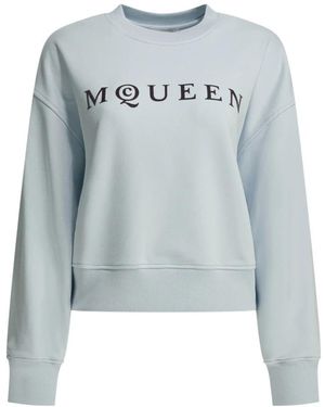 McQueen Damen Sweatshirts Bekleidung Ss26 - Blau