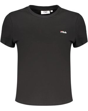 Fila Tops ,Zwart ,Katoen Trivero Slim T-Shirt
