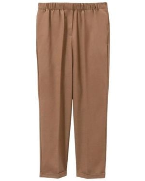 ROSSO35 Cropped Trousers - Marron