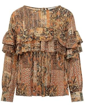 Ba&sh Overhemden ,Veelkleurig ,Blouses - Bruin