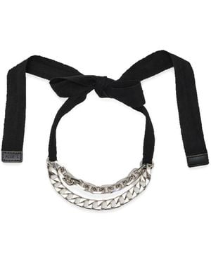 Plan C Flache Und Runde Halskette - Schwarz