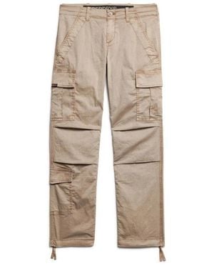 Superdry Cargo Hose Mit Niedriger Taille Gerader Schnitt - Natur