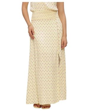 Ydence Rokken ,Geel ,Rayon Skirt Louis - Naturel
