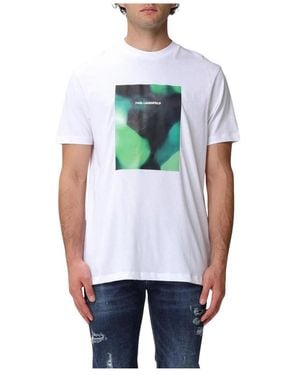 Karl Lagerfeld Abstract Print Tshirt - Wit