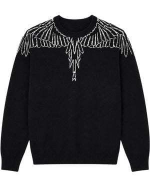 Marcelo Burlon Der Pullover Mit Flügeln - Schwarz