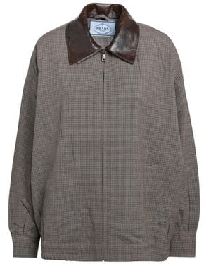 Prada Woll Blouson Jacke - Grau