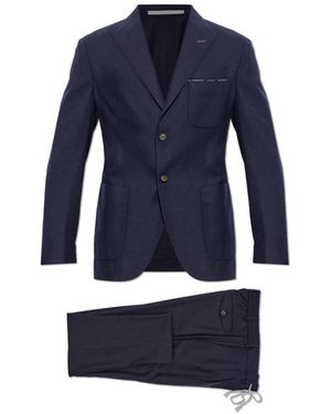 Eleventy Single Breasted Suits - Bleu