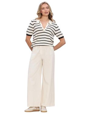 Simplee Tops ,Veelkleurig ,Korte Mouw - Wit