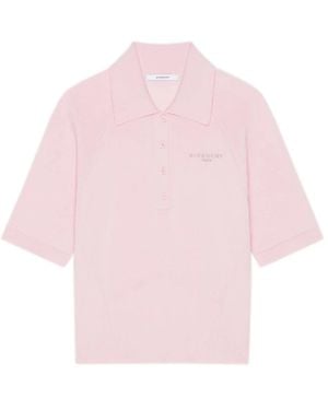 Givenchy Polo Van Katoen En Zijde - Roze