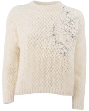 Panicale Truien & Vesten ,Crew-Neck Trui - Wit