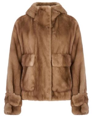 Blancha Jassen ,Bruin ,Leer Jacket